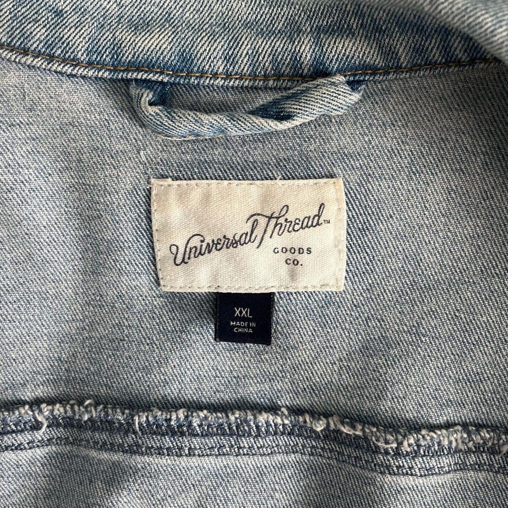 Universal Thread Washed Denim Jacket, Size: Xxl - image 3